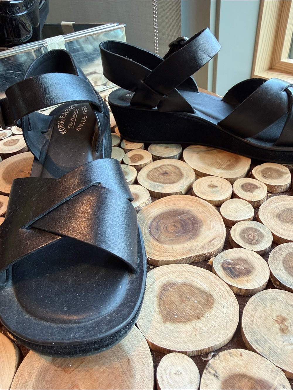 Kork-Ease New Black Sandals 9M - Picture 4 of 8